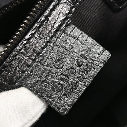 Gucci Black Bamboo GG Handbag