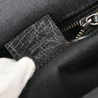 Gucci Black Bamboo GG Handbag