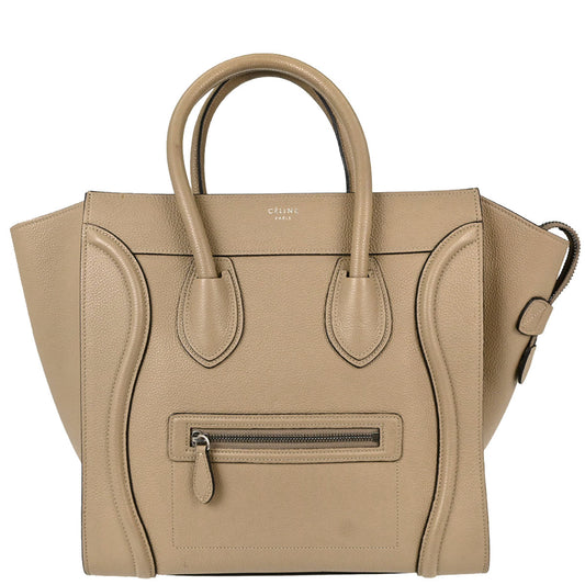 Celine Beige Mini Luggage Tote Bag