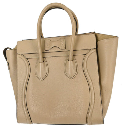 Celine Beige Mini Luggage Tote Bag