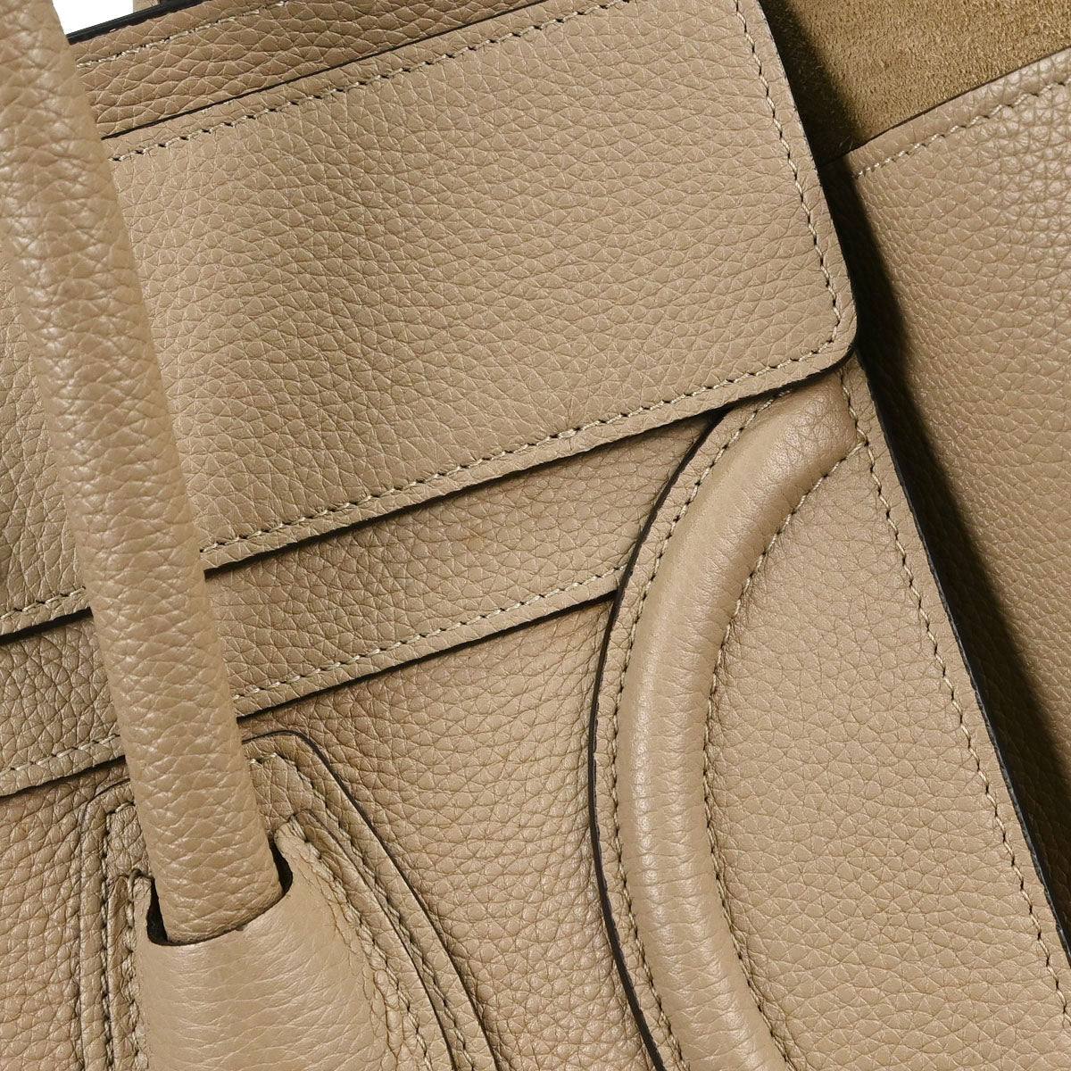 Celine Beige Mini Luggage Tote Bag