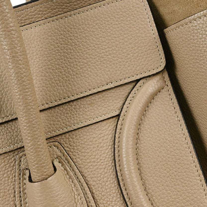 Celine Beige Mini Luggage Tote Bag