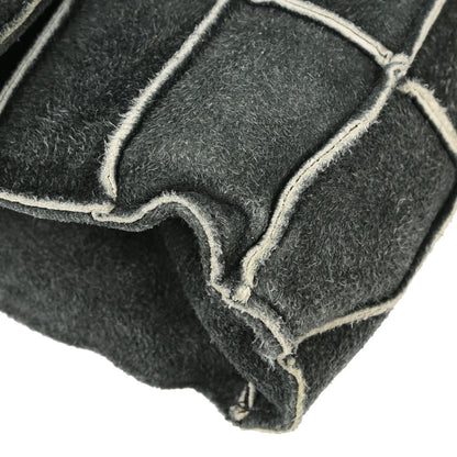 Chanel 1997-1999 Gray Suede Patchwork Reissue Mademoiselle Lock Handbag