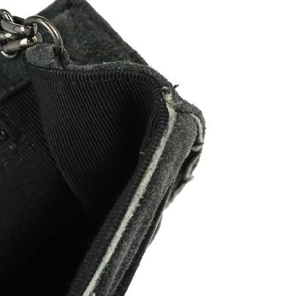Chanel 1997-1999 Gray Suede Patchwork Reissue Mademoiselle Lock Handbag