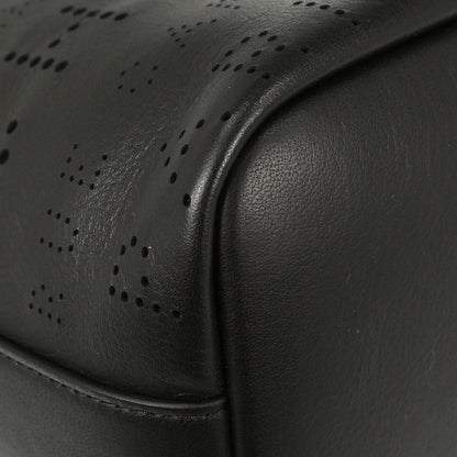 Chanel 2019 Black Perforated Calfskin Logo Eyelets Tote 2way Shoulder Handbag