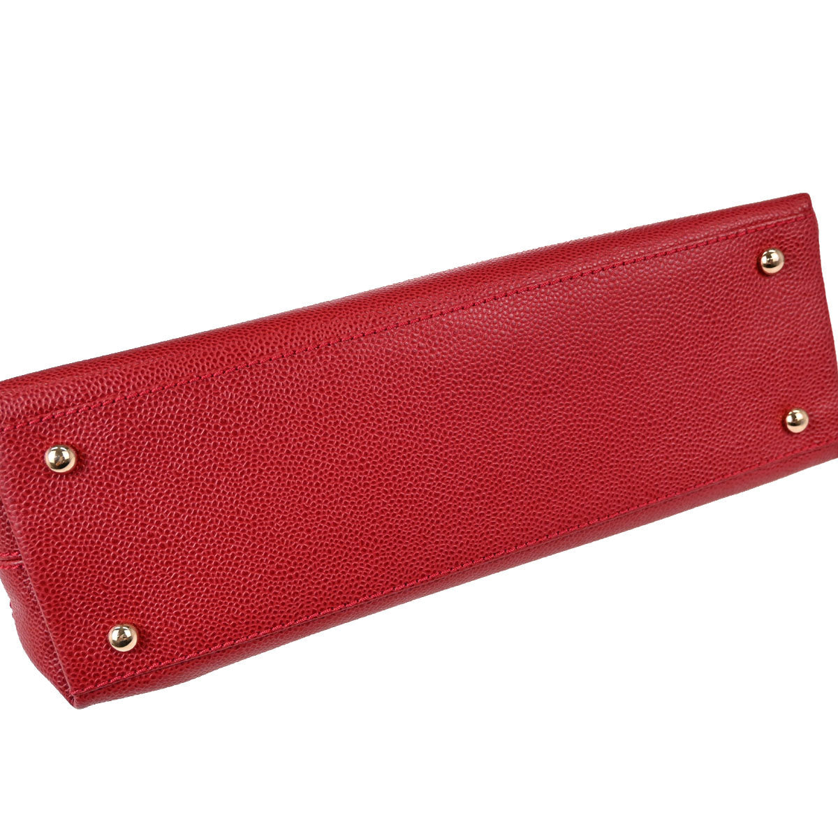 Chanel Red Caviar Skin Tote Handbag