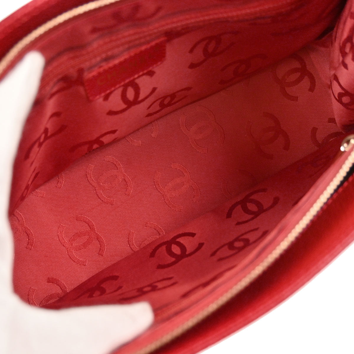 Chanel Red Caviar Skin Tote Handbag