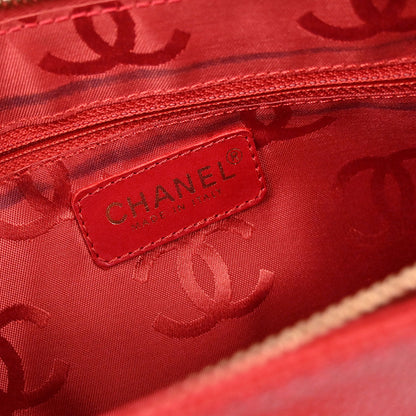 Chanel Red Caviar Skin Tote Handbag
