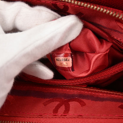 Chanel Red Caviar Skin Tote Handbag