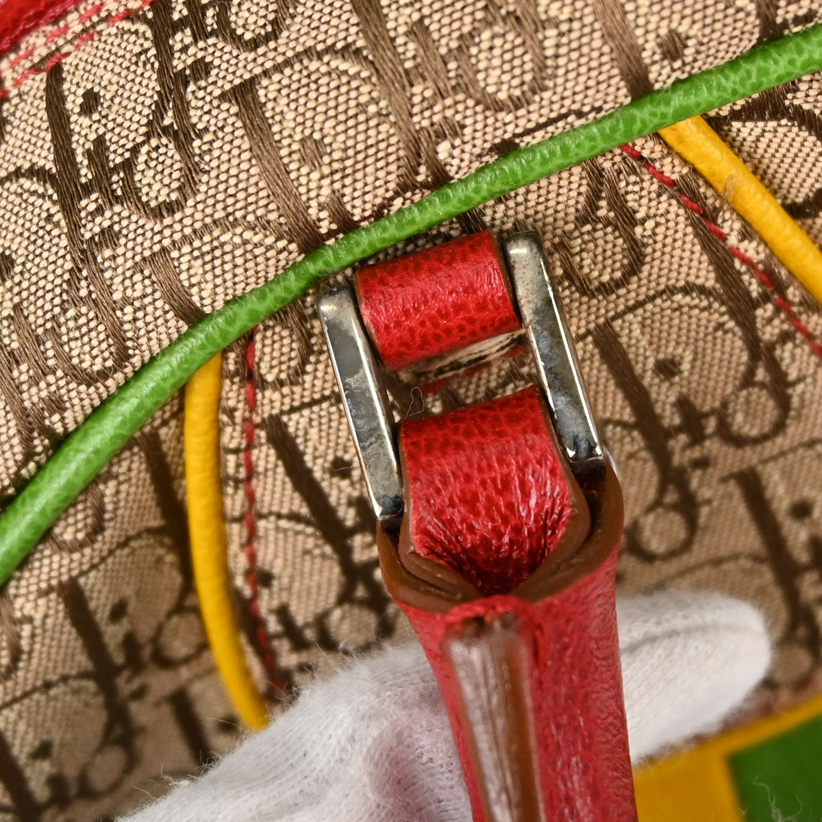 Christian Dior Rasta-Color Trotter Handbag