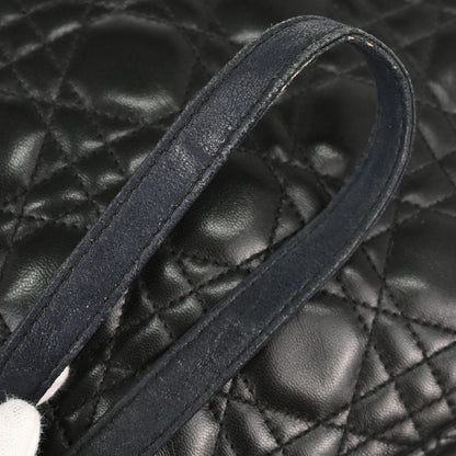 Christian Dior Black Lambskin Lady Dior Medium Cannage 2way Shoulder Handbag