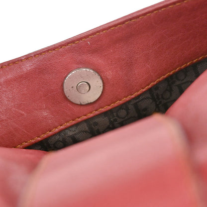 Christian Dior Red Leather Gaucho Shoulder Bag