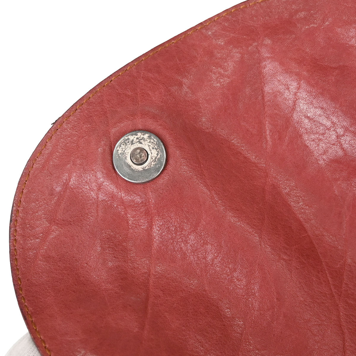 Christian Dior Red Leather Gaucho Shoulder Bag
