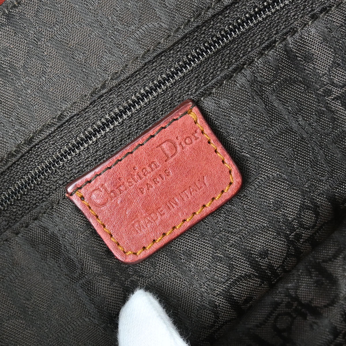 Christian Dior Red Leather Gaucho Shoulder Bag