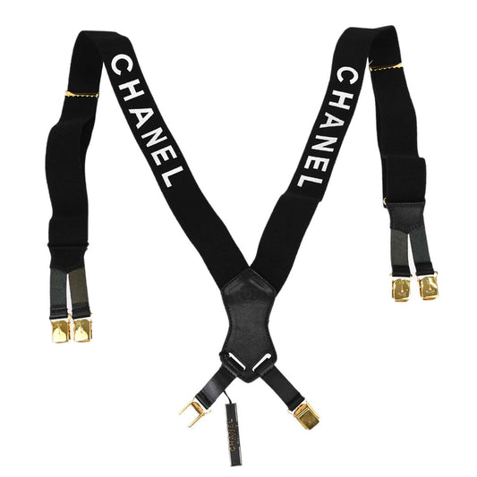 Chanel Black Suspenders Small Good