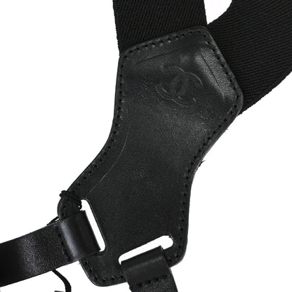 Chanel Black Suspenders Small Good