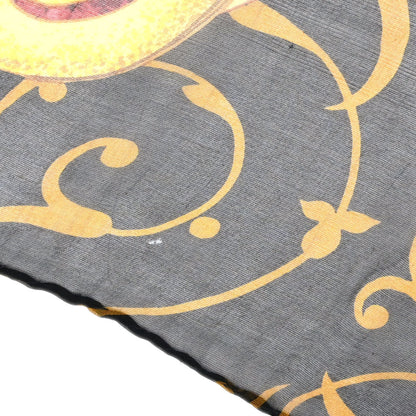 Chanel Black Sunflower Sheer Scarf Small Good