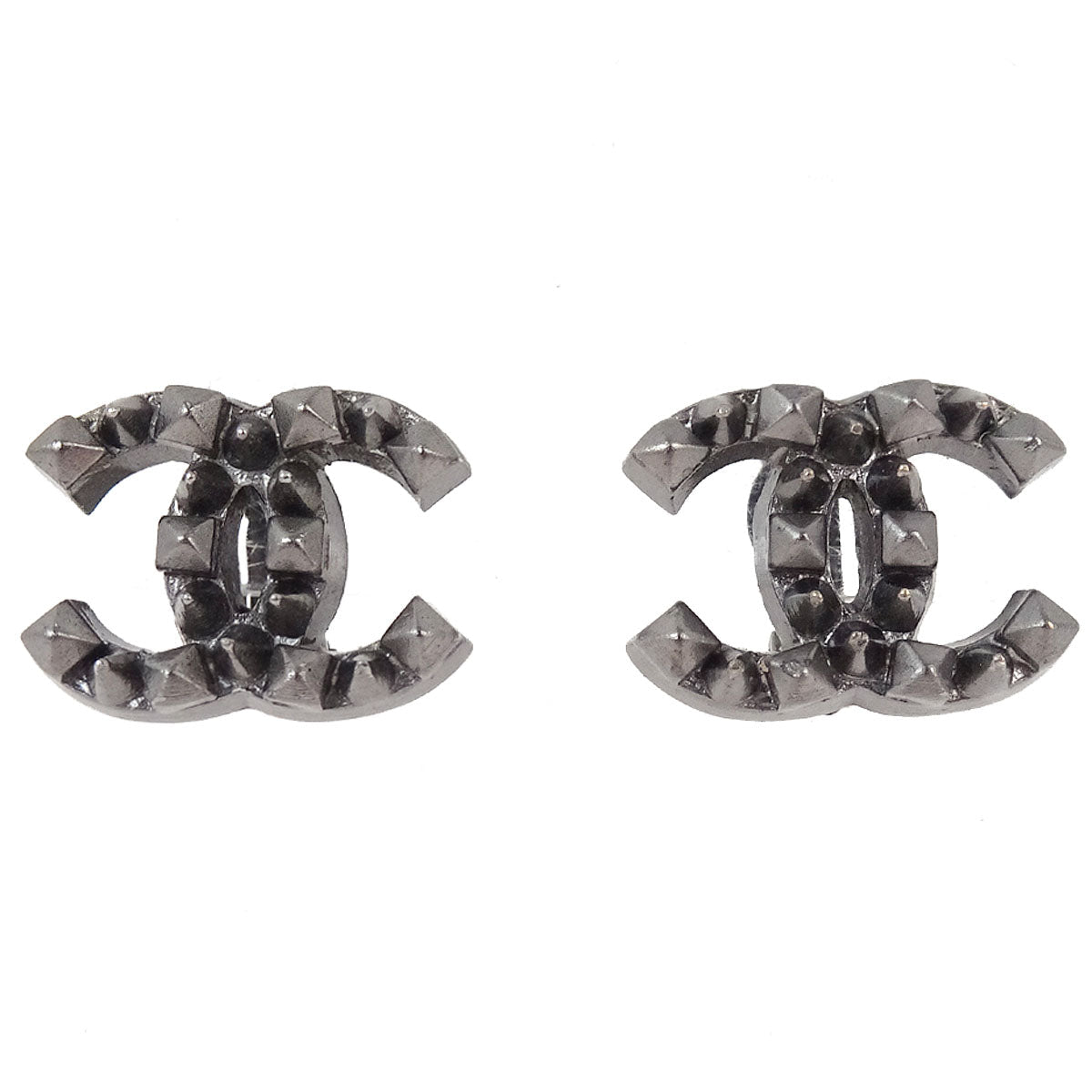 Chanel CC Clip-On Earrings Silver 03P