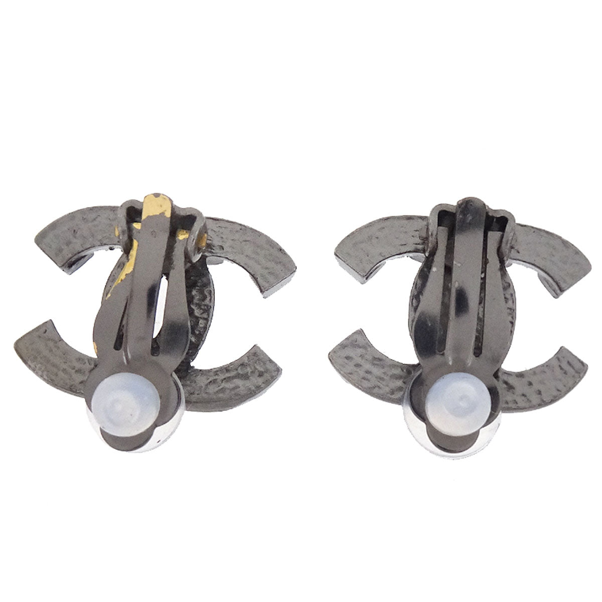 Chanel CC Clip-On Earrings Silver 03P