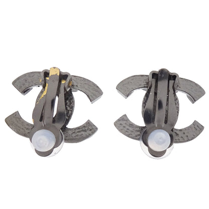 Chanel CC Clip-On Earrings Silver 03P