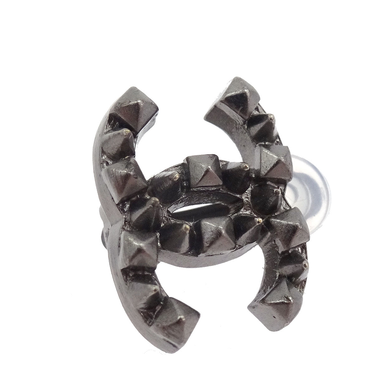 Chanel CC Clip-On Earrings Silver 03P