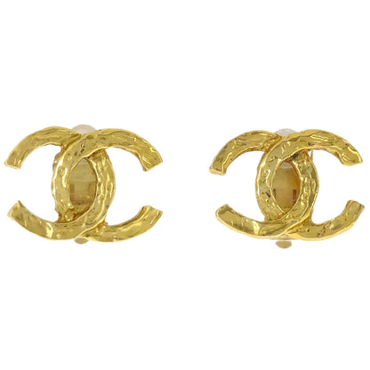 Chanel CC Clip-On Earrings Gold