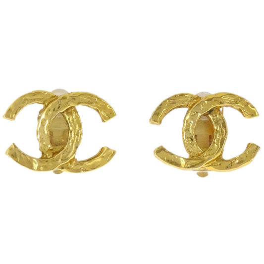 Chanel CC Clip-On Earrings Gold