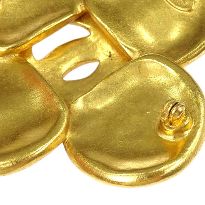 Chanel CC Clover Brooch Pin Gold 96P
