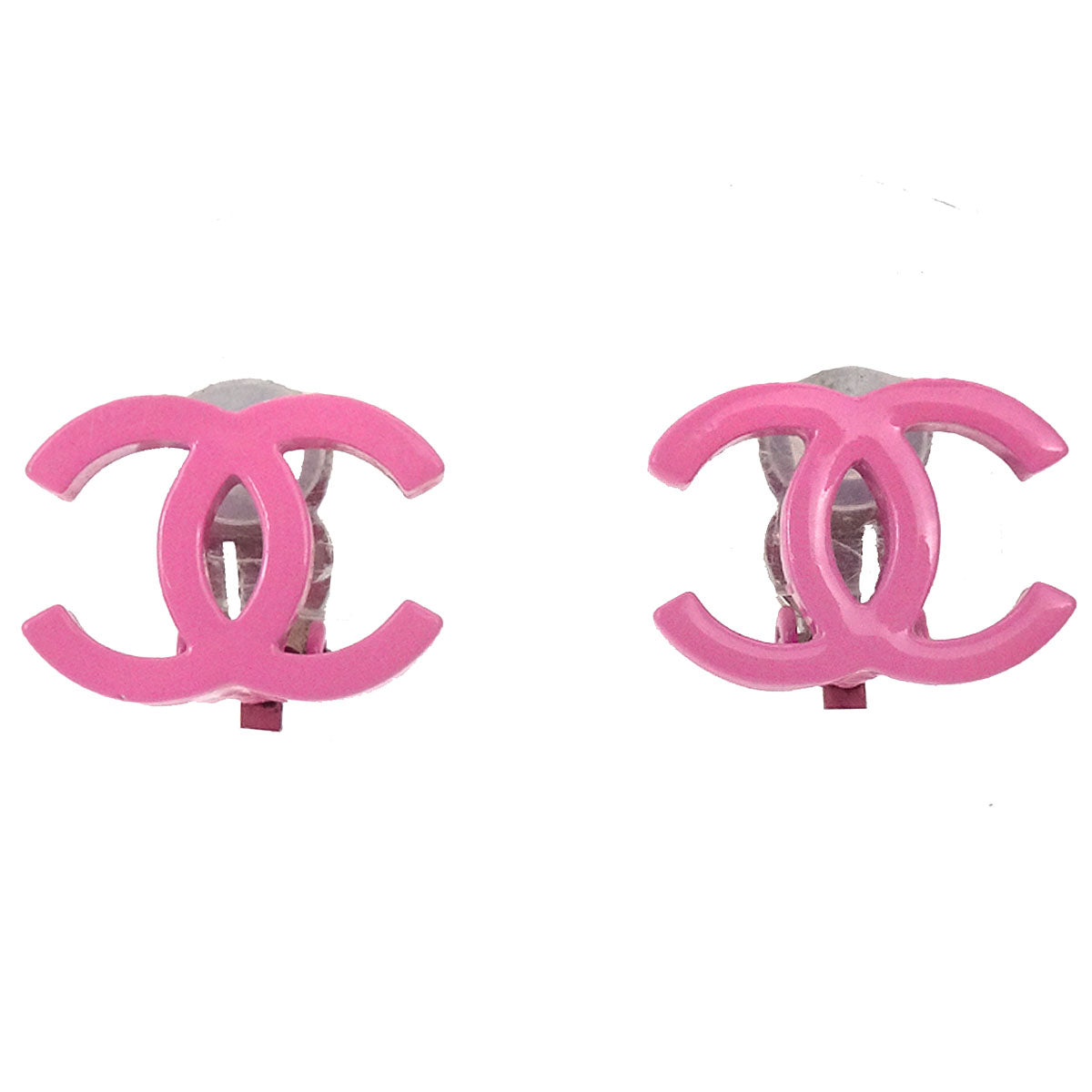 Chanel CC Clip-On Earrings Pink 04C