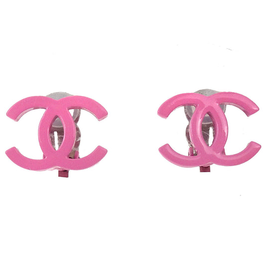 Chanel CC Clip-On Earrings Pink 04C