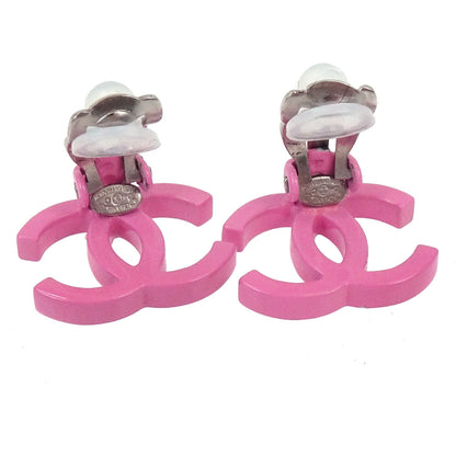 Chanel CC Clip-On Earrings Pink 04C