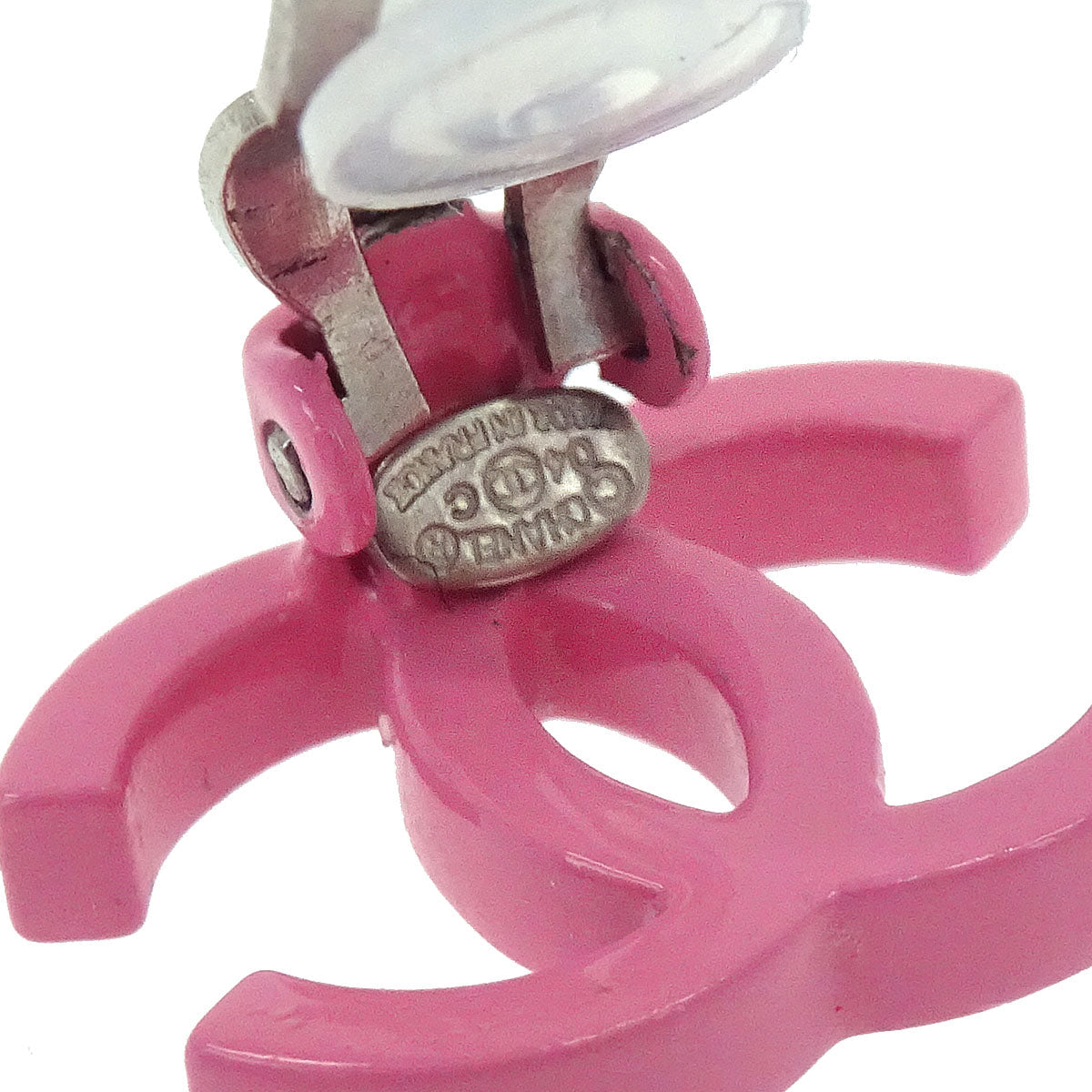 Chanel CC Clip-On Earrings Pink 04C