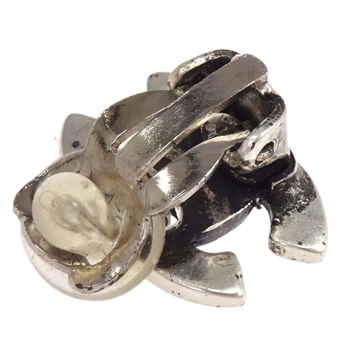Chanel CC Clip-On Earrings Silver 99A