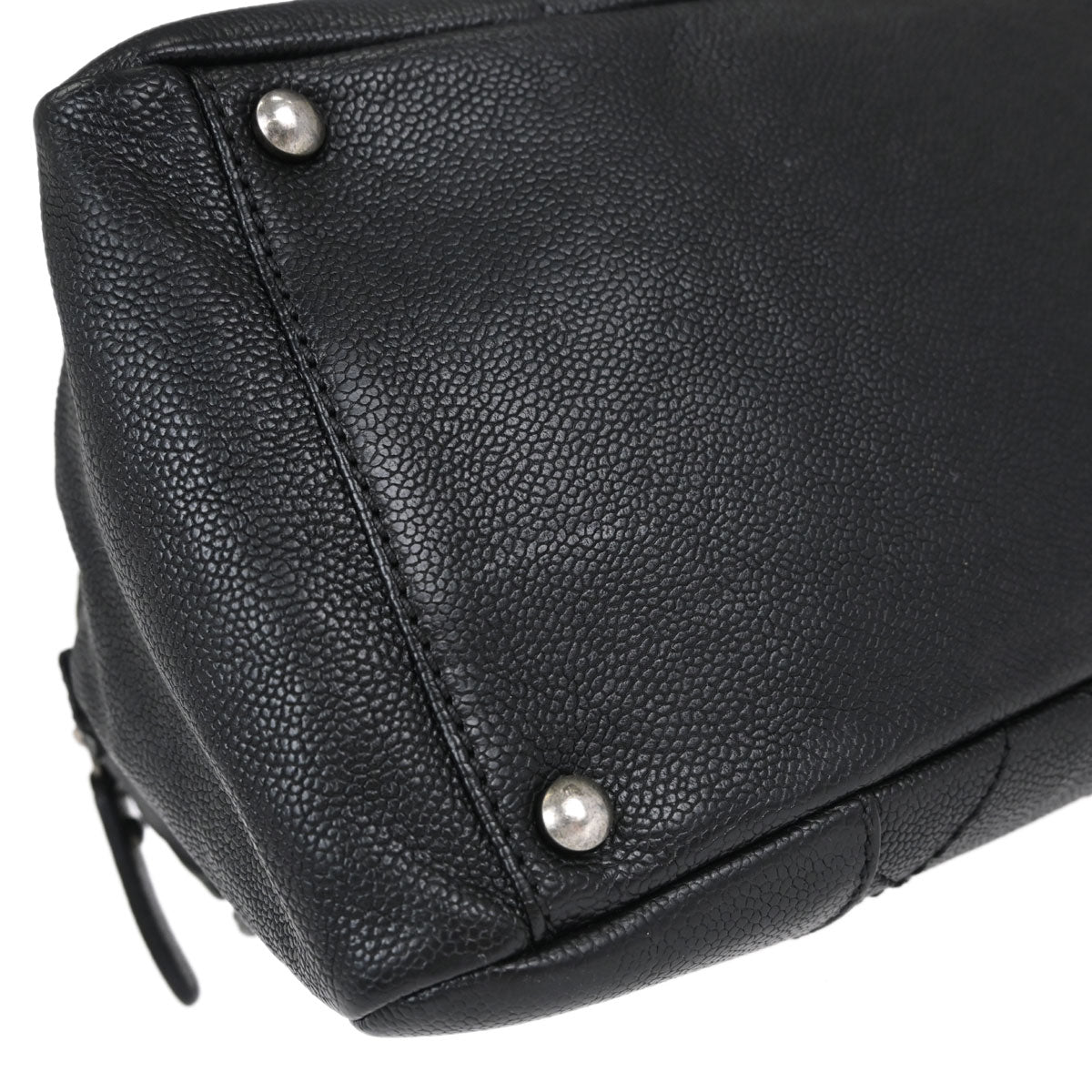 Chanel Black Caviar Skin Wild Stitch Chain Handbag