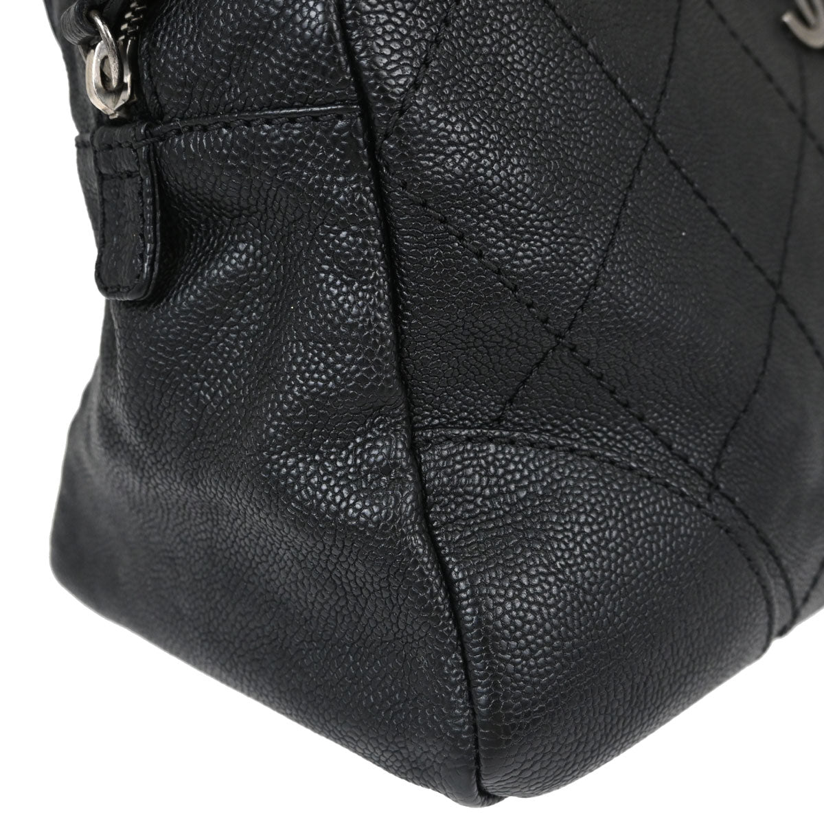 Chanel Black Caviar Skin Wild Stitch Chain Handbag