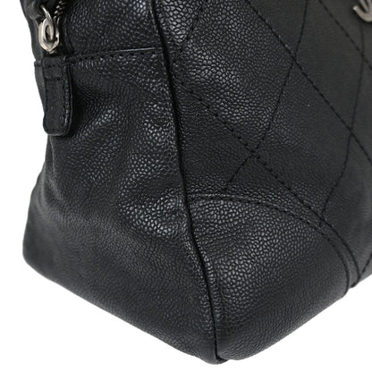 Chanel Black Caviar Skin Wild Stitch Chain Handbag