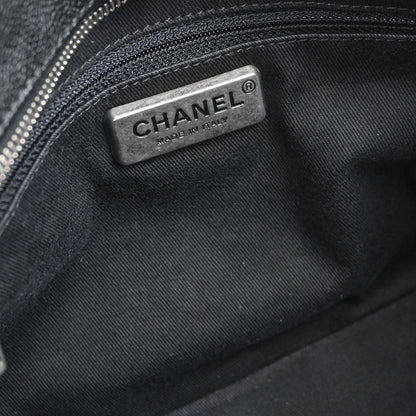 Chanel Black Caviar Skin Wild Stitch Chain Handbag