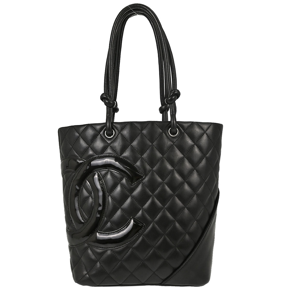 Chanel 2006-2008 Black Calfskin Cambon Ligne Tote Handbag