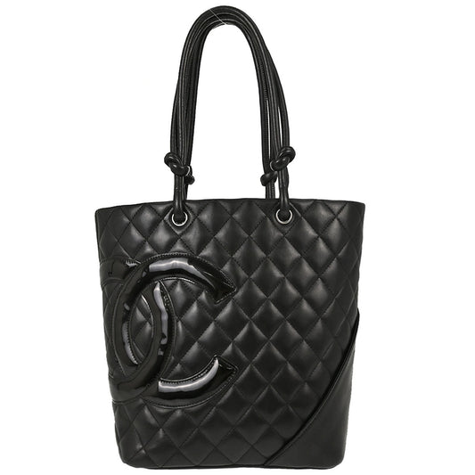 Chanel 2006-2008 Black Calfskin Cambon Ligne Tote Handbag