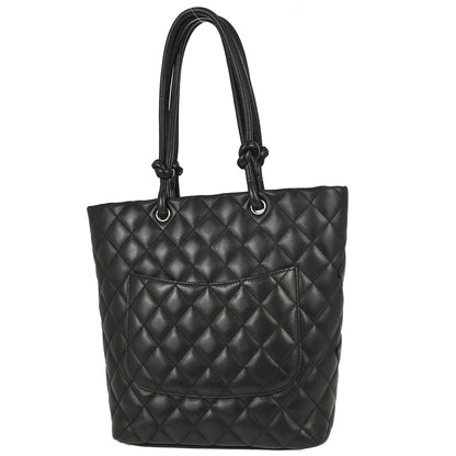 Chanel 2006-2008 Black Calfskin Cambon Ligne Tote Handbag
