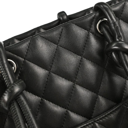 Chanel 2006-2008 Black Calfskin Cambon Ligne Tote Handbag
