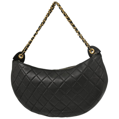 Chanel 2019 Black Lambskin All About Chains Hobo Handbag