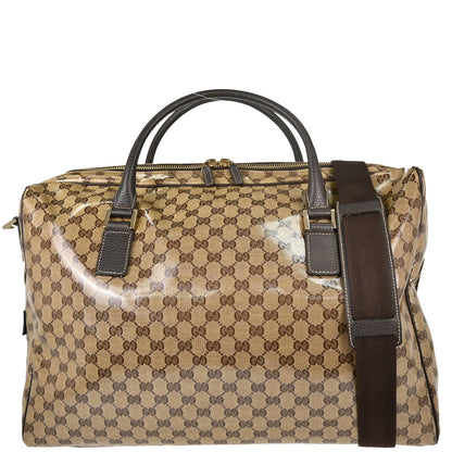 Gucci Beige PVC GG Travel 2way Shoulder Handbag