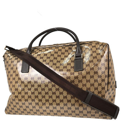 Gucci Beige PVC GG Travel 2way Shoulder Handbag