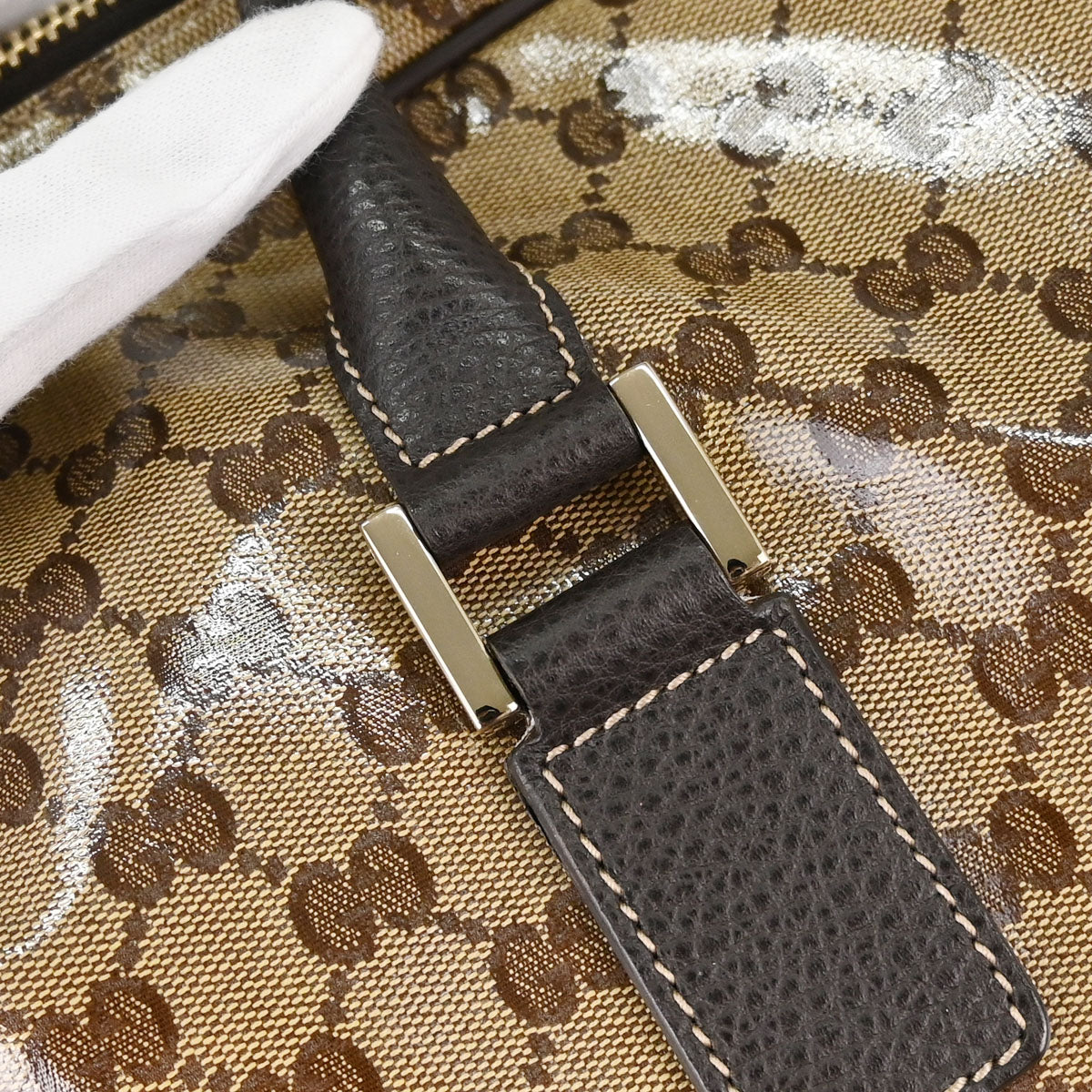 Gucci Beige PVC GG Travel 2way Shoulder Handbag