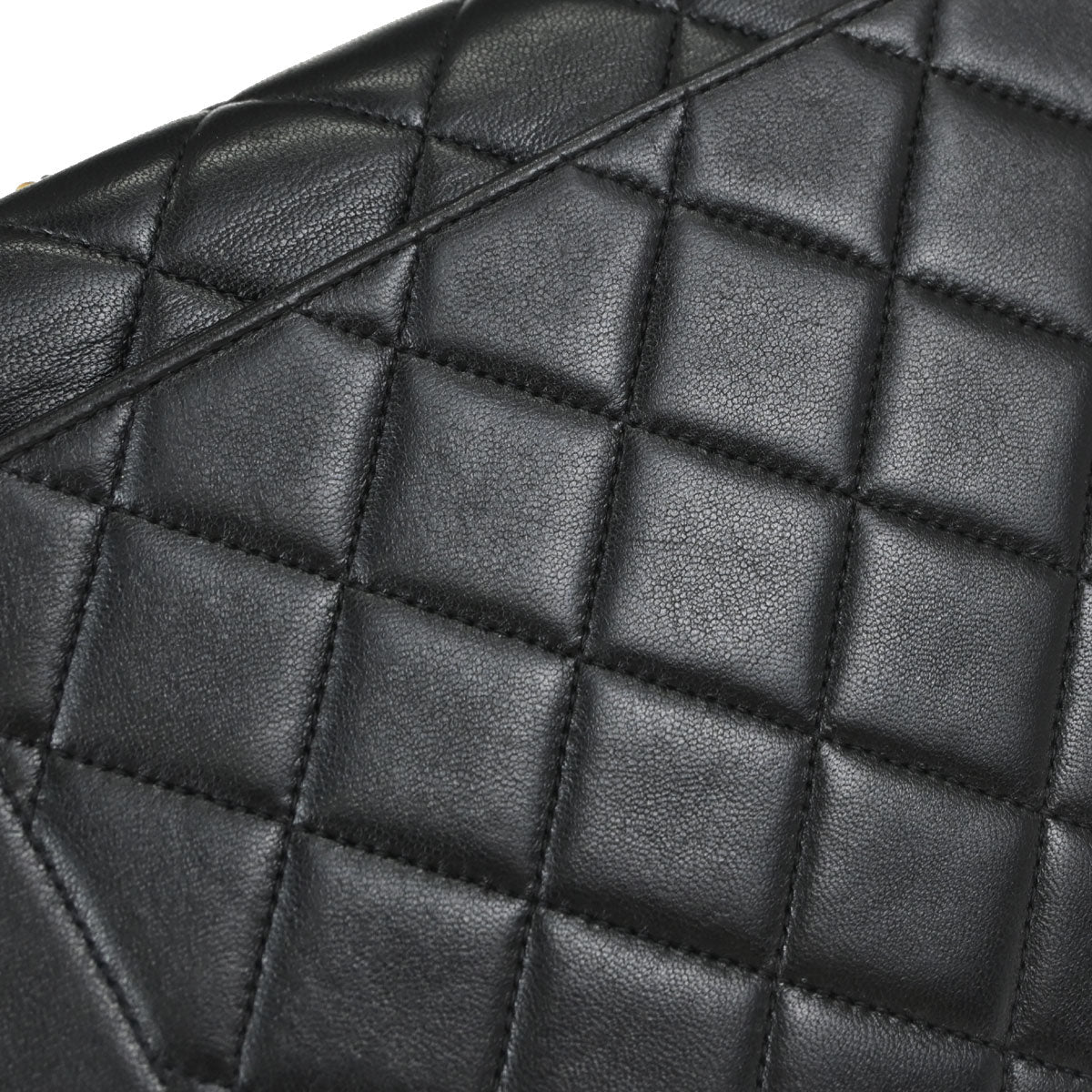 Chanel Black Lambskin Small Single Flap Shoulder Bag