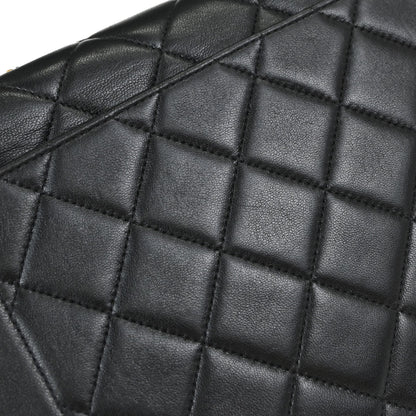 Chanel Black Lambskin Small Single Flap Shoulder Bag