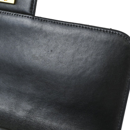Chanel Black Lambskin Small Single Flap Shoulder Bag