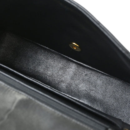 Chanel Black Lambskin Small Single Flap Shoulder Bag