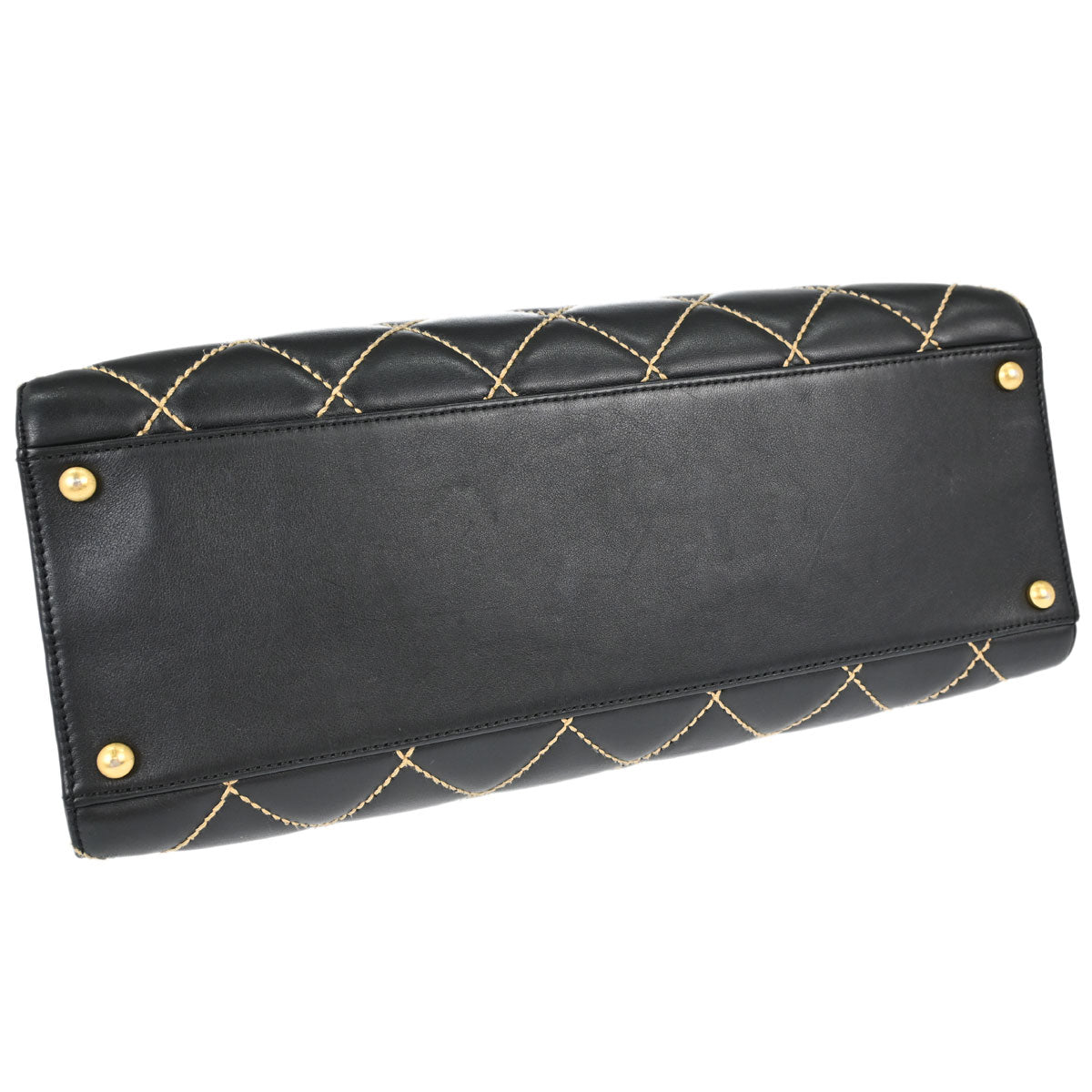 Chanel 2004-2005 Black Calfskin Wild Stitch Handbag